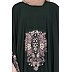 Irani kaftan with embroidery - Dark Green